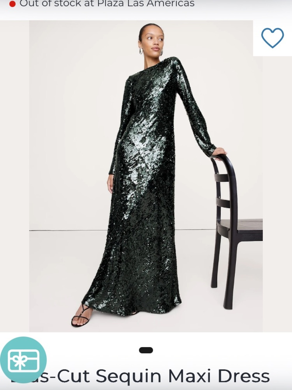 NWT Banana Repulic bias cut sequin maxi dress. Size Medium Tall - Picture 2 of 7